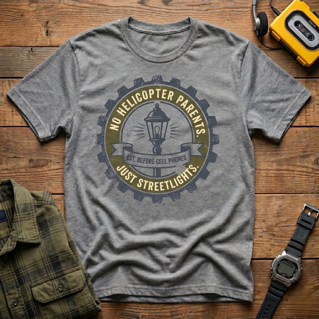 No Helicoptor Parent Est Before Cell Phone  T-Shirt