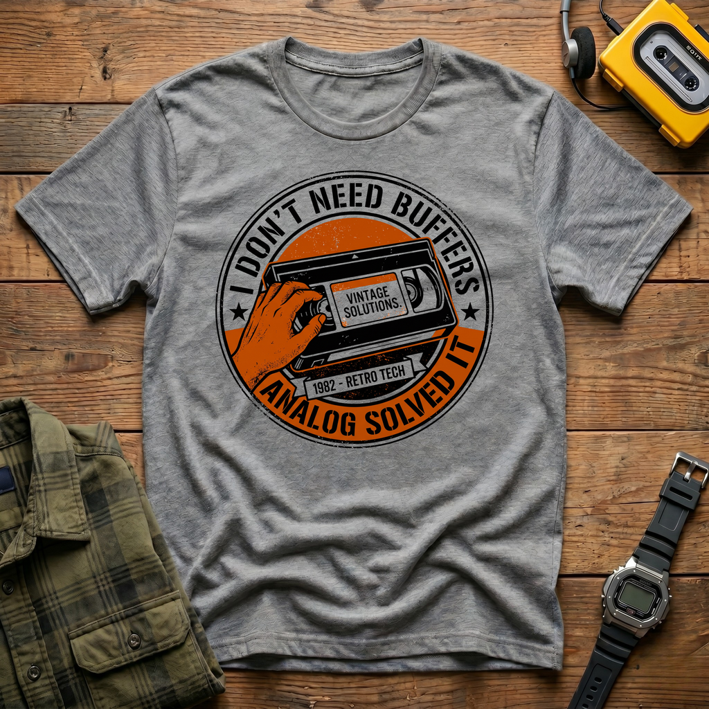 I Don't Need Buffers Circle Tape T-Shirt