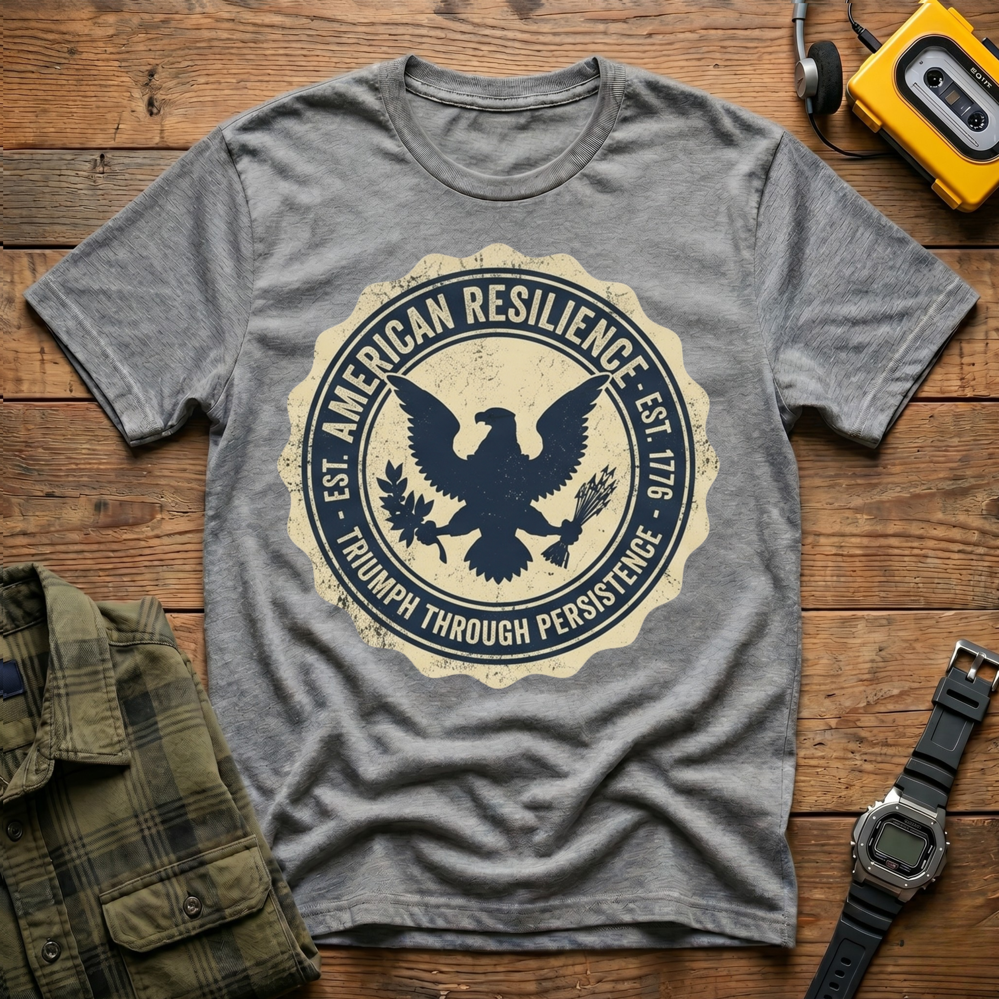 American Resilience Badge  T-Shirt