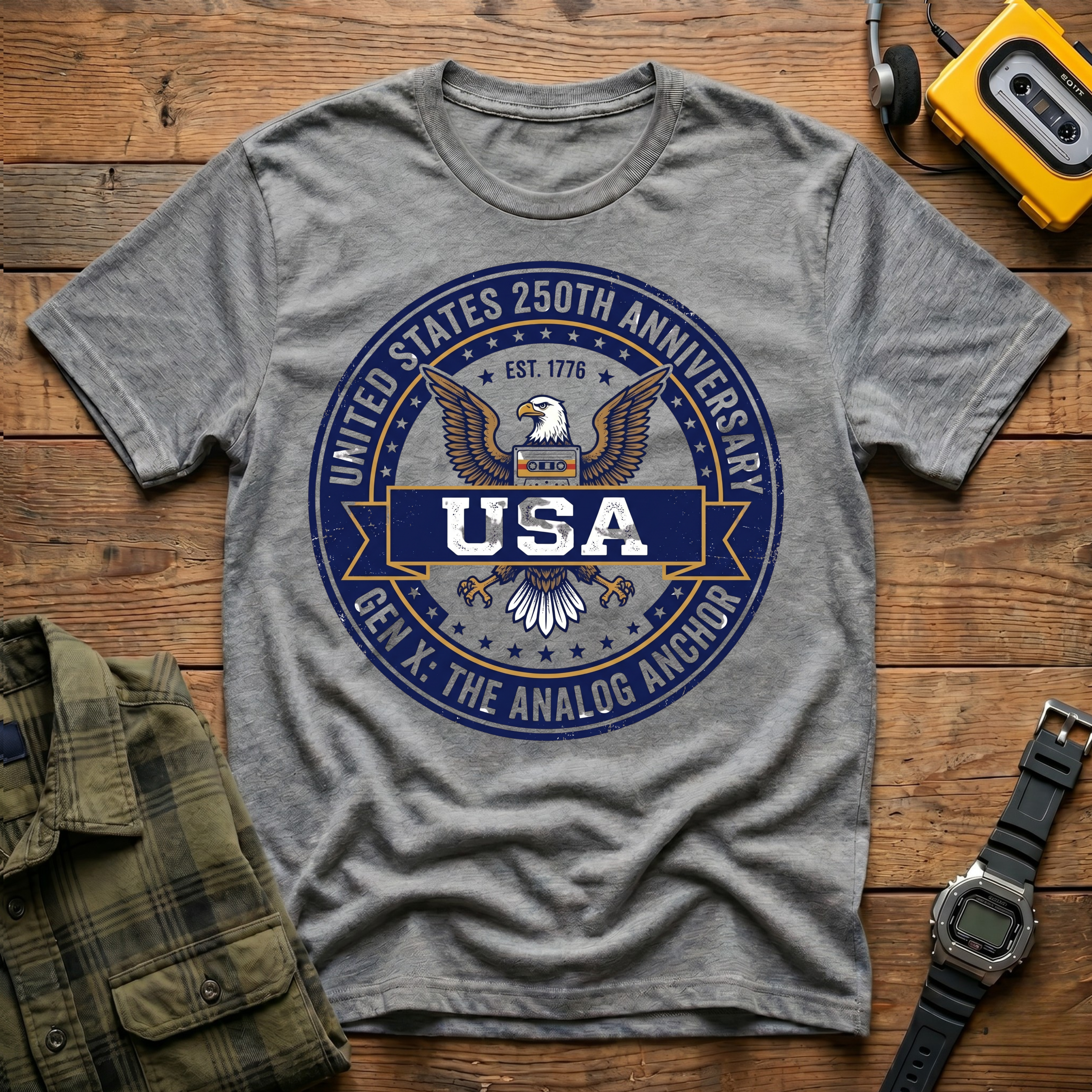 Gen X Analog Ancher America 250 T-Shirt