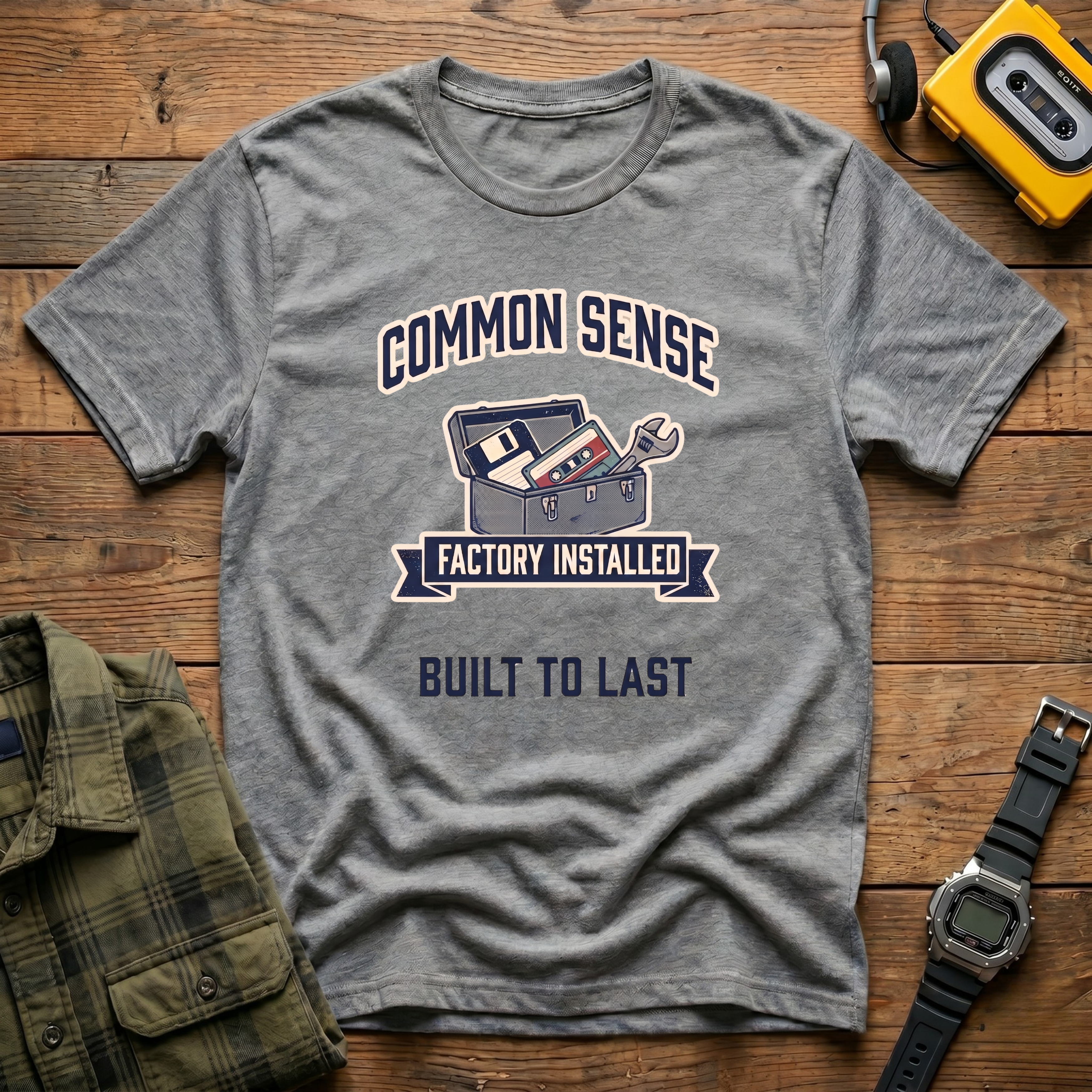 Common Sense Factory Installed Built to Last  T-Shirt