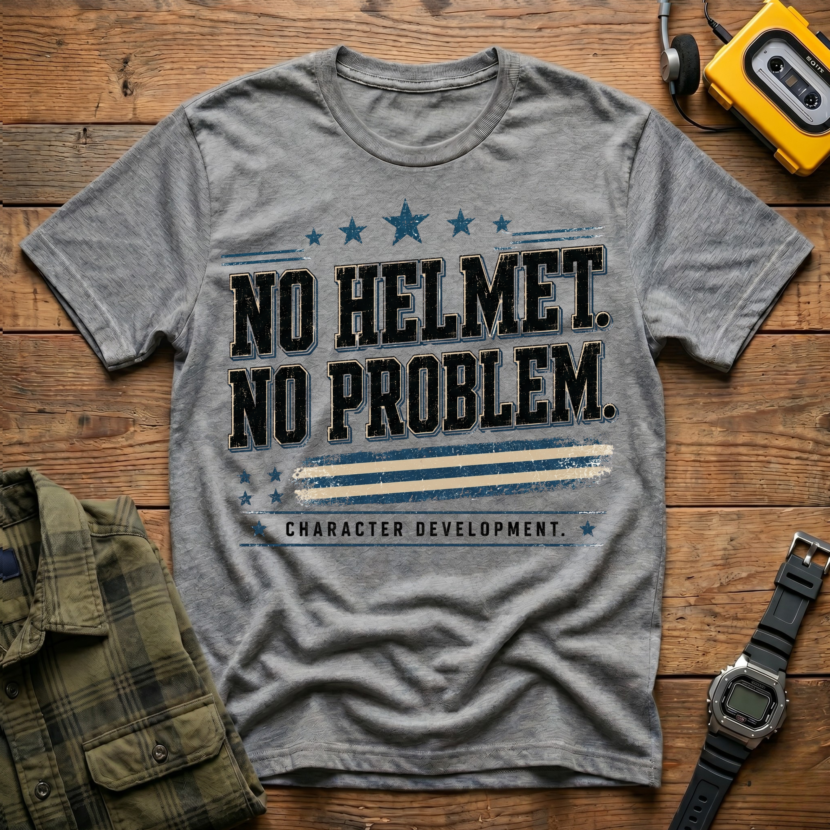 No Helmet No Problem T-Shirt