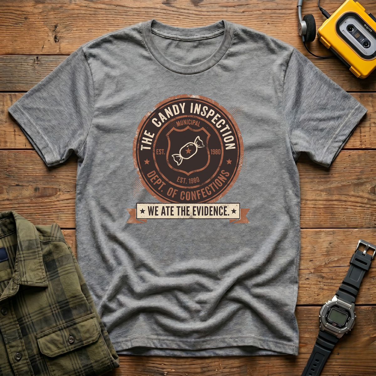 Candy Inspection Badge T-Shirt