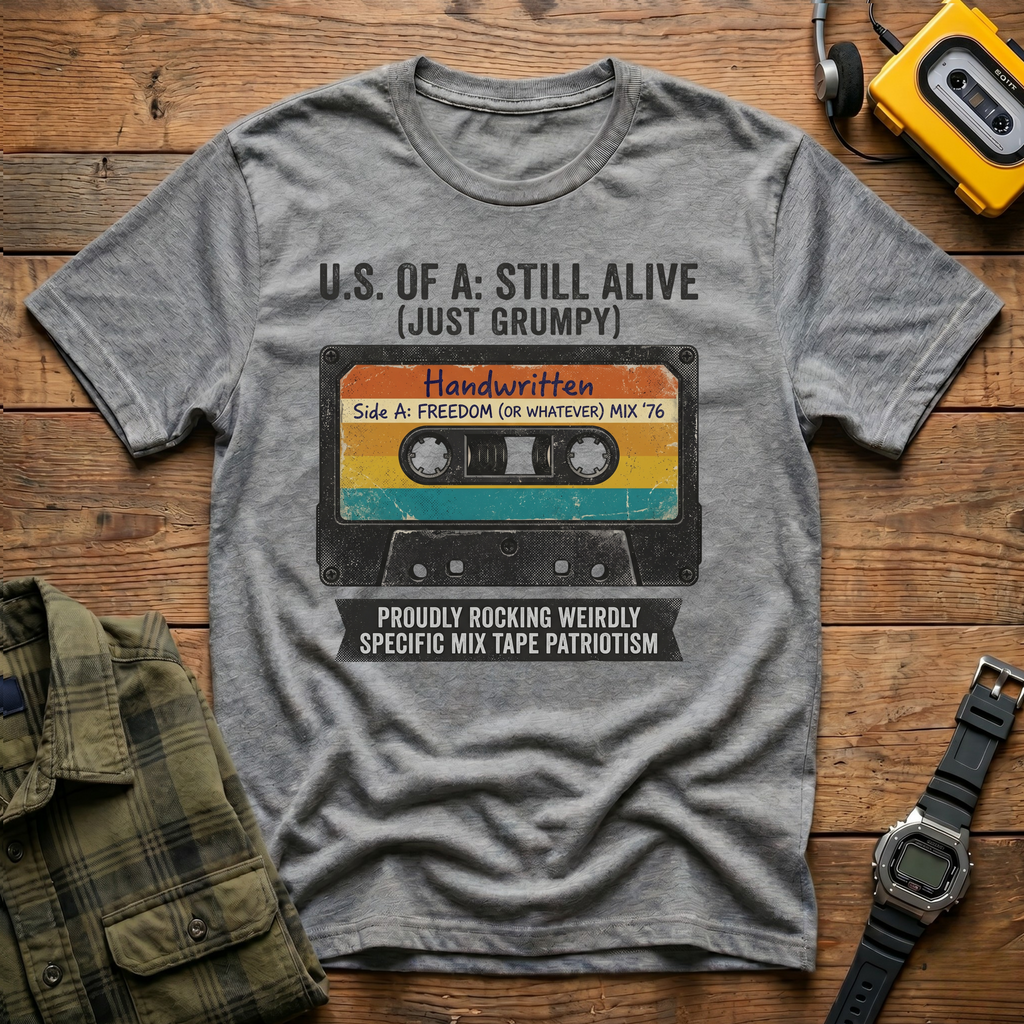 U.S Of A: Still Alive Just Grumpy  CassetteT-Shirt