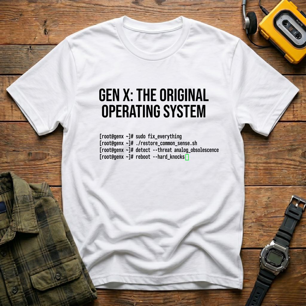 Gen X Original Operating System data T-Shirt
