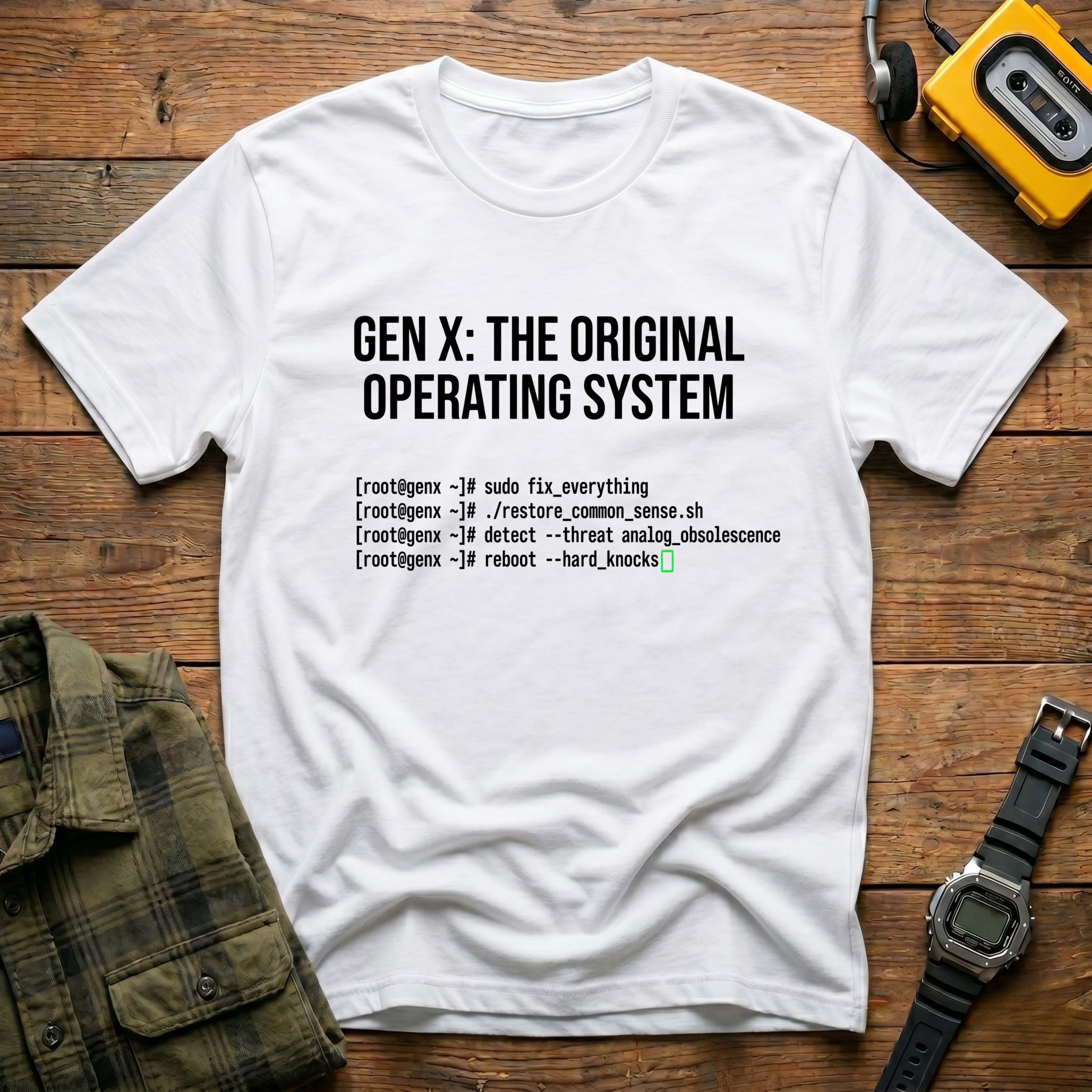 Gen X Original Operating System data T-Shirt