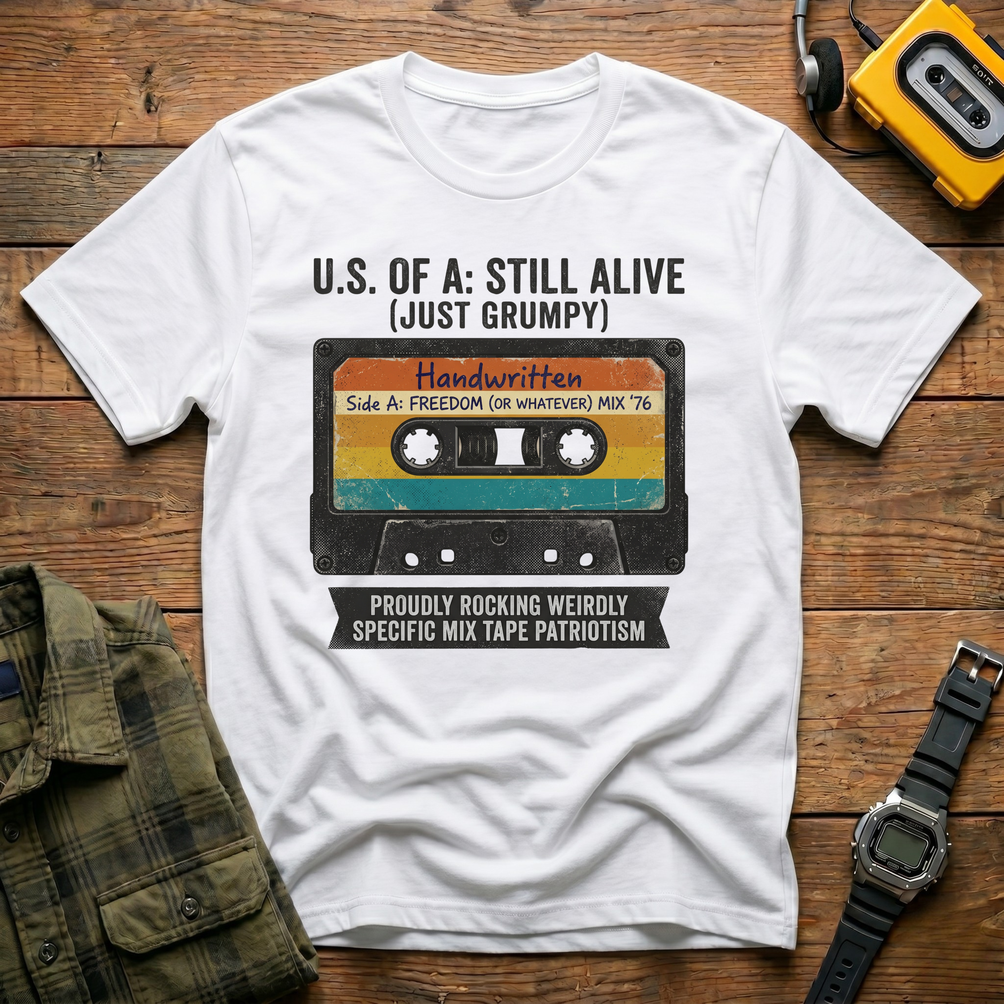 U.S Of A: Still Alive Just Grumpy  CassetteT-Shirt
