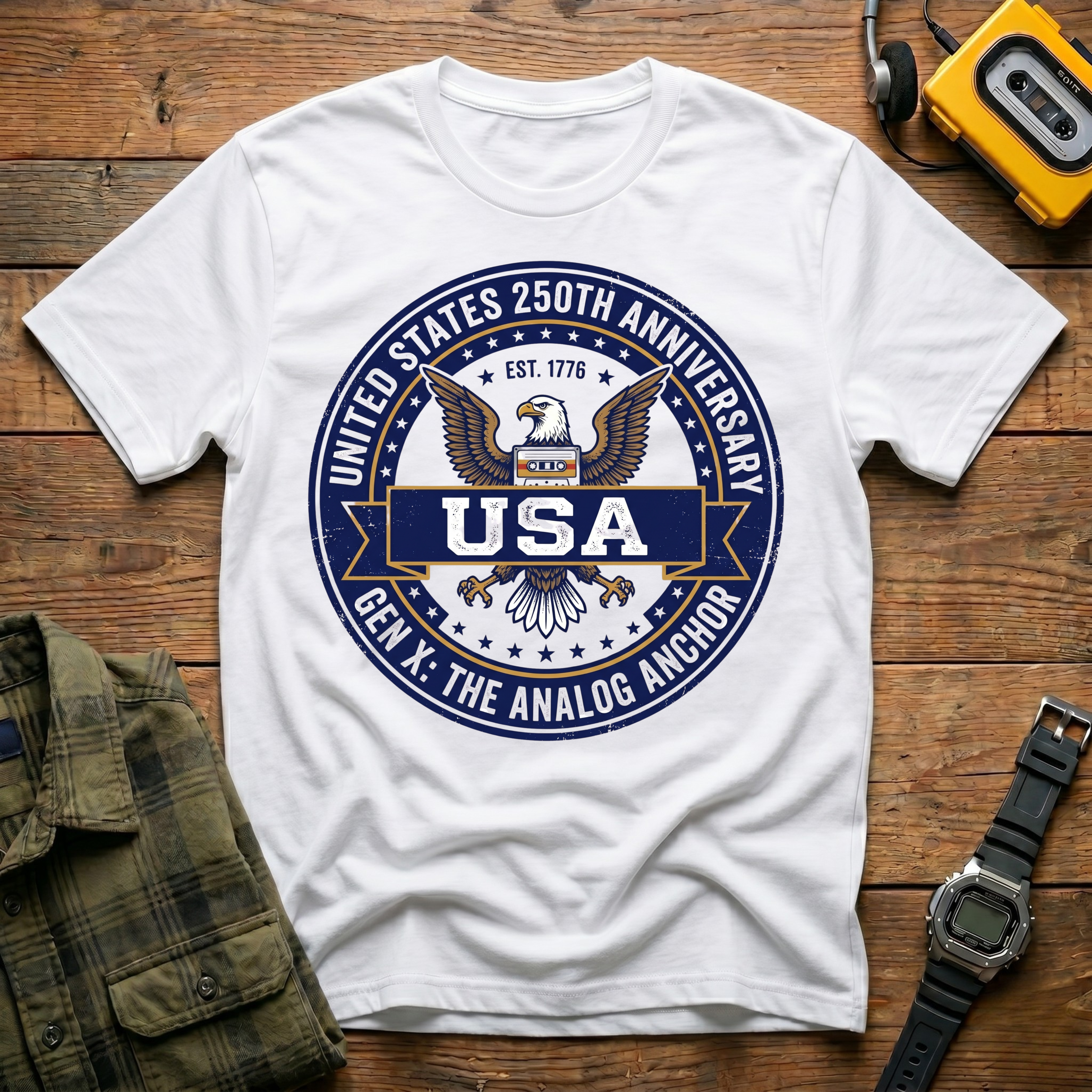 Gen X Analog Ancher America 250 T-Shirt