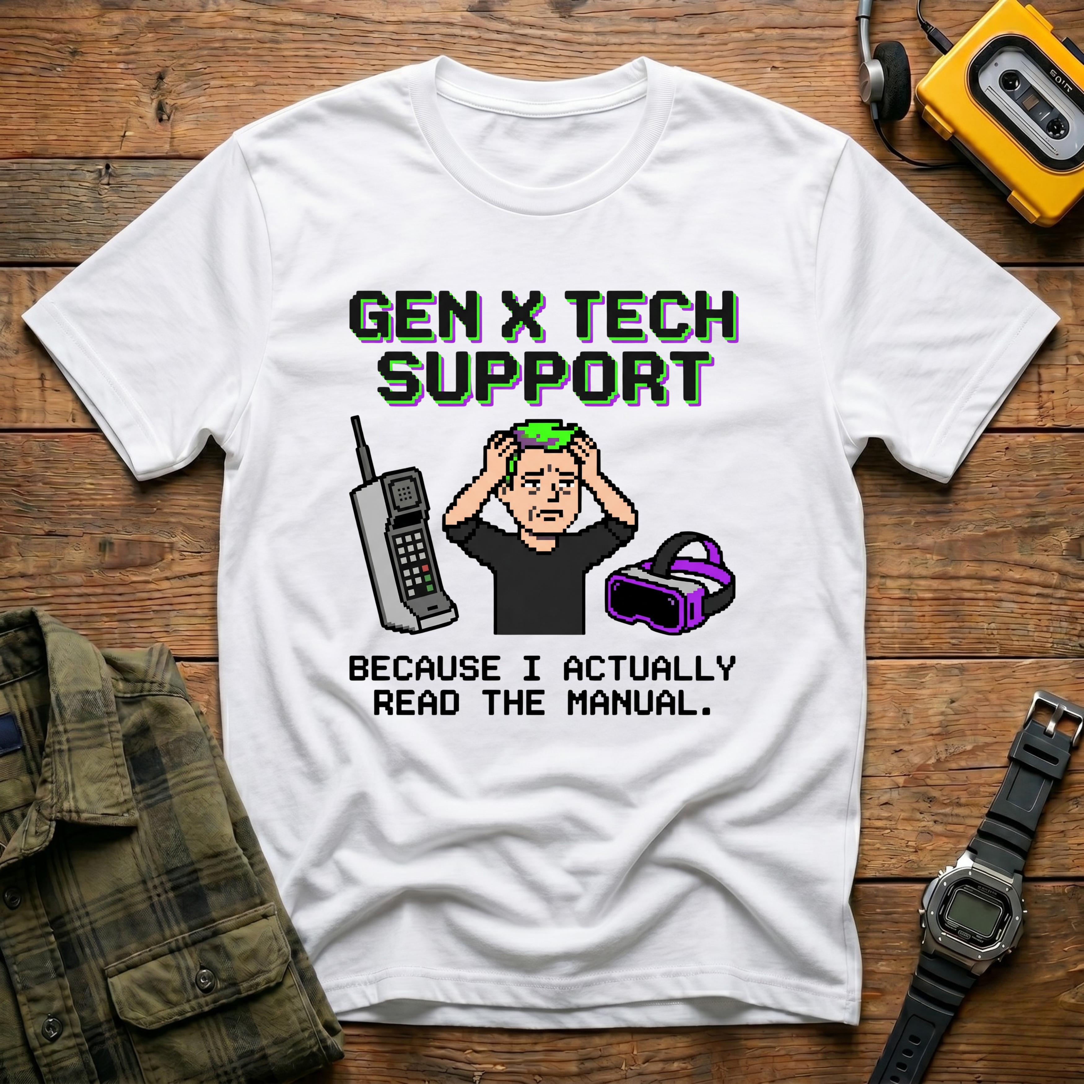 Error 404 I Am the Family Tech Support VR and Mobile T-Shirt
