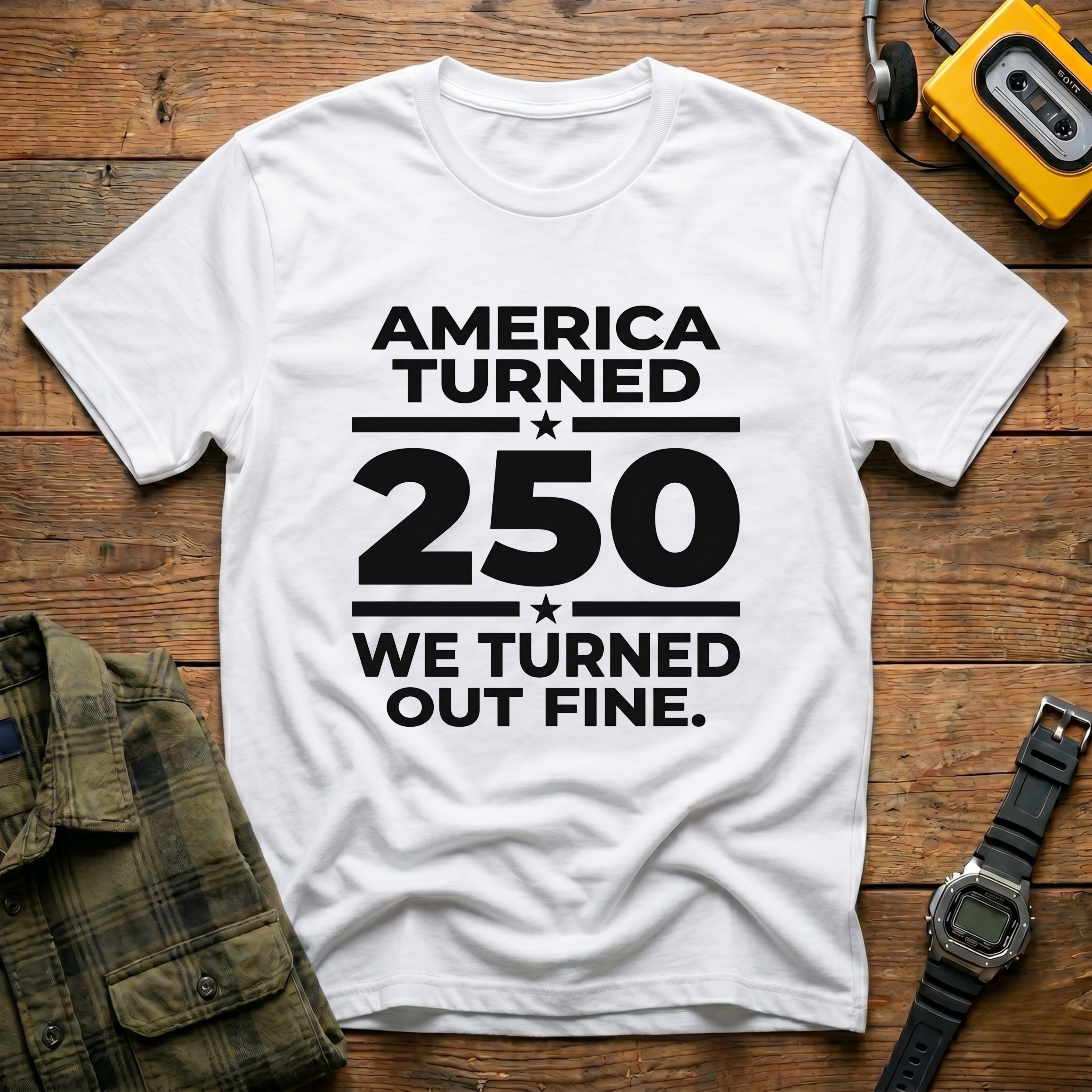 America 250 Fine Banner T-Shirt