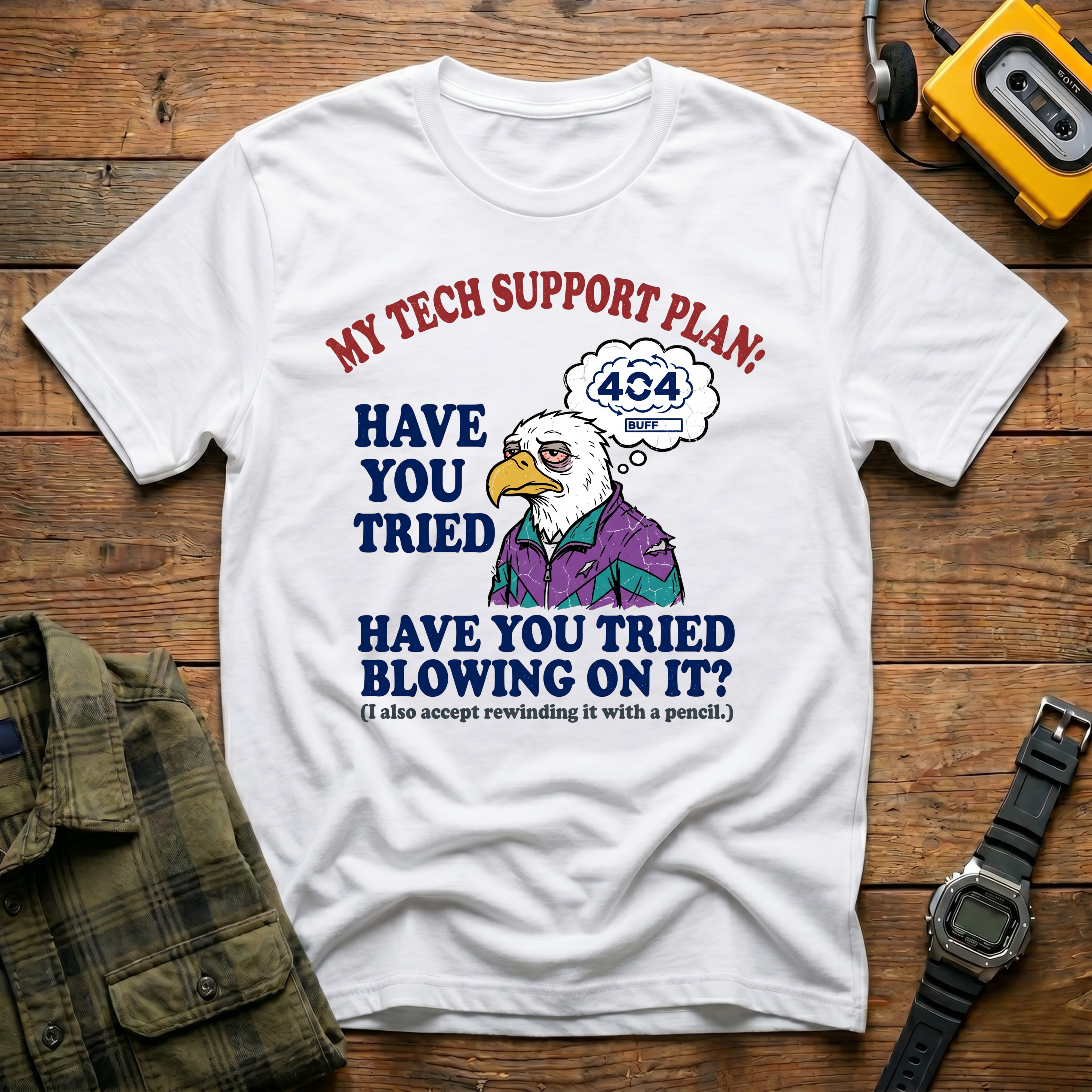 Blowing Eagle Tech Support T-Shirt