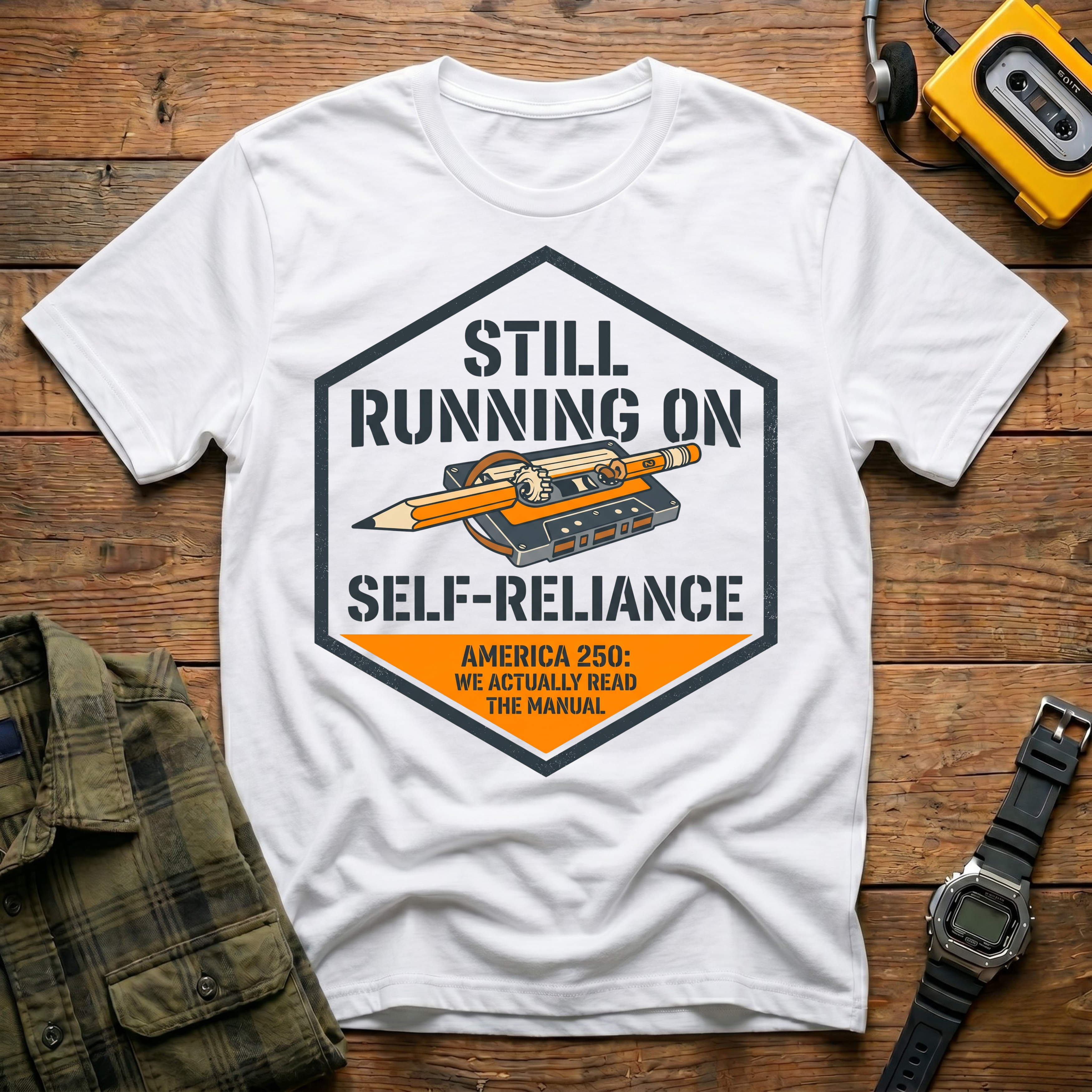 America 250 Self Reliance Badge    T-Shirt
