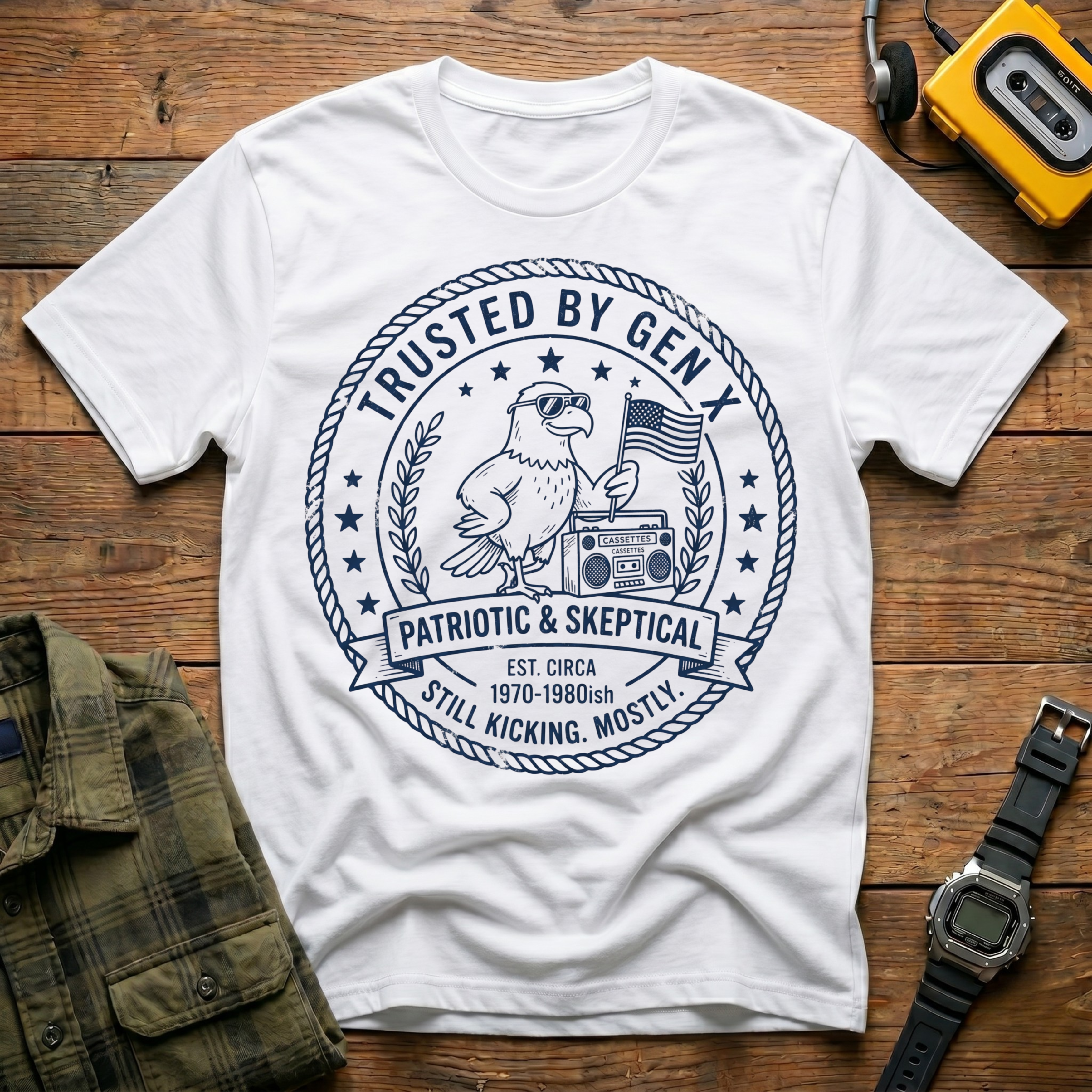 Trusted By GenX Patriotic and Skeptical T-Shirt