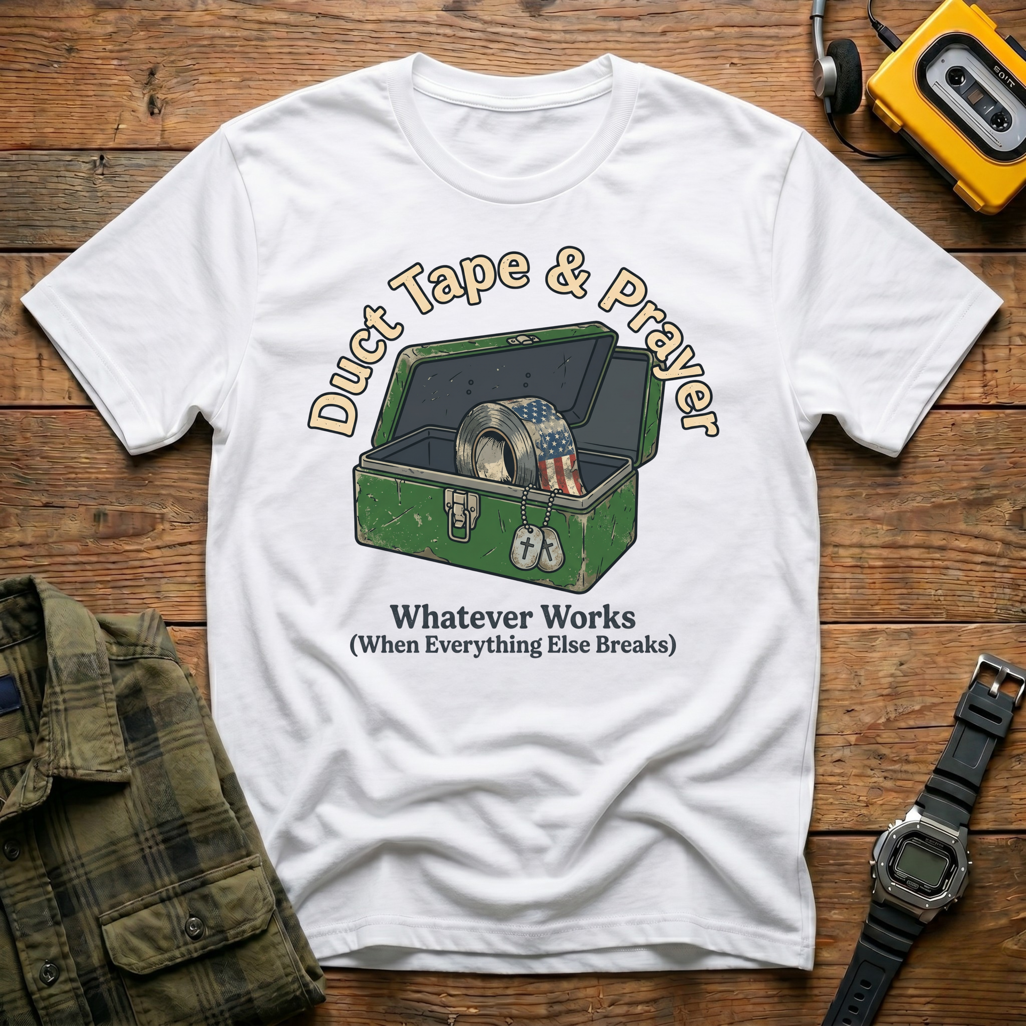 Duct Tape & Prayer Toolbox  T-Shirt