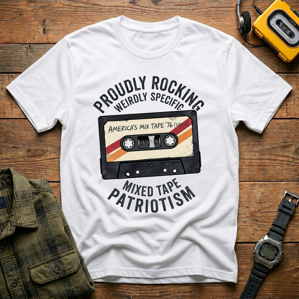 Proudly Rocking Weirdly Specific Mixed Tapes T-Shirt