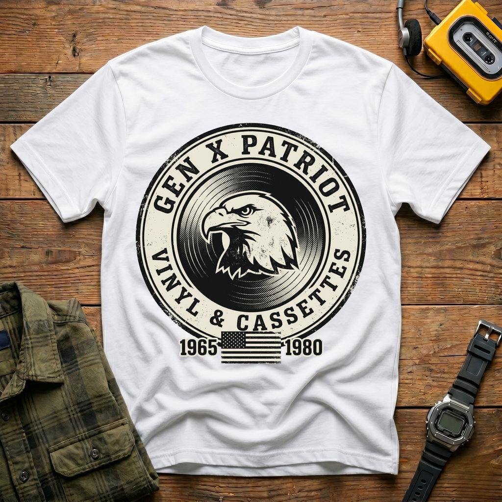 Gen X Patriot Vinyl and Cassette T-Shirt