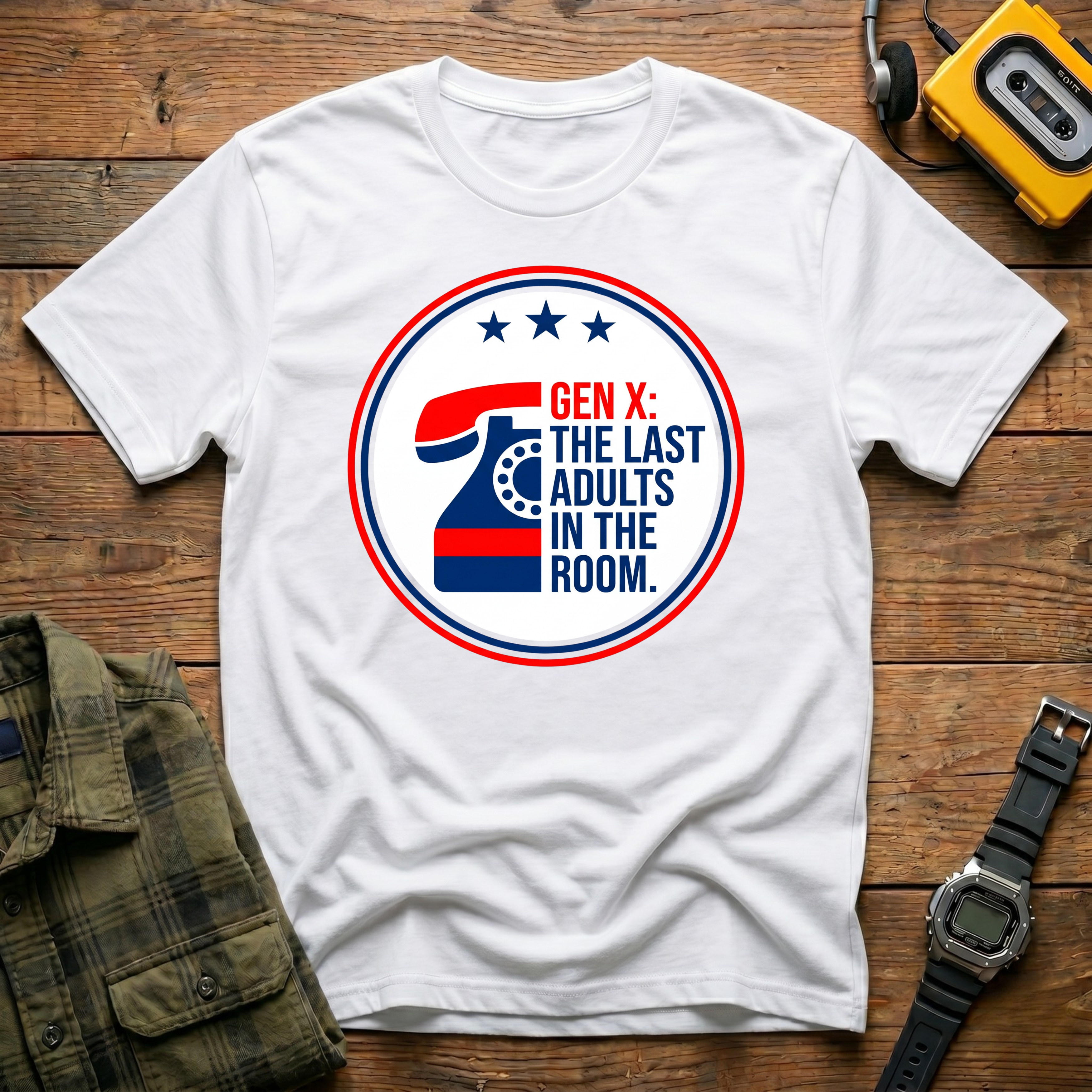 Last Adults in the Room Phone T-Shirt