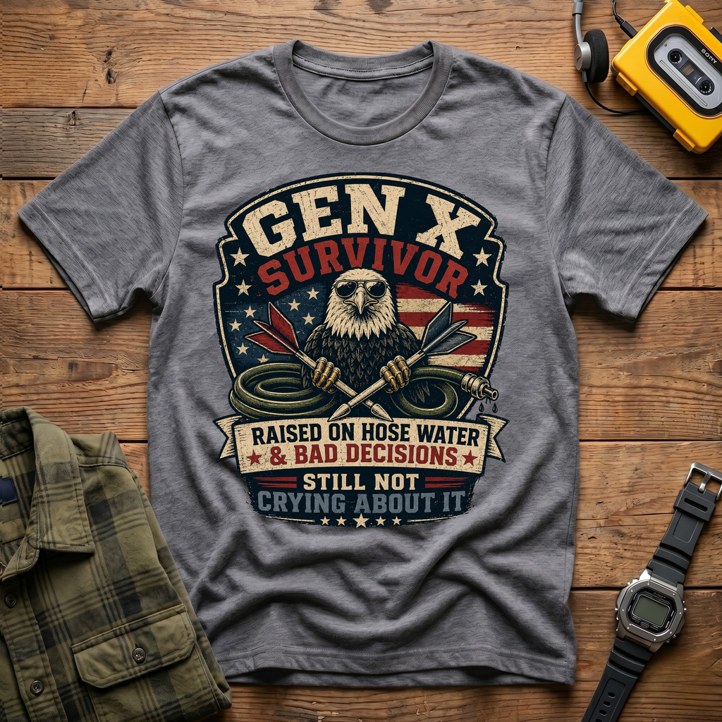 Raised On Hose Water and Bad Decisions Eagle T-Shirt