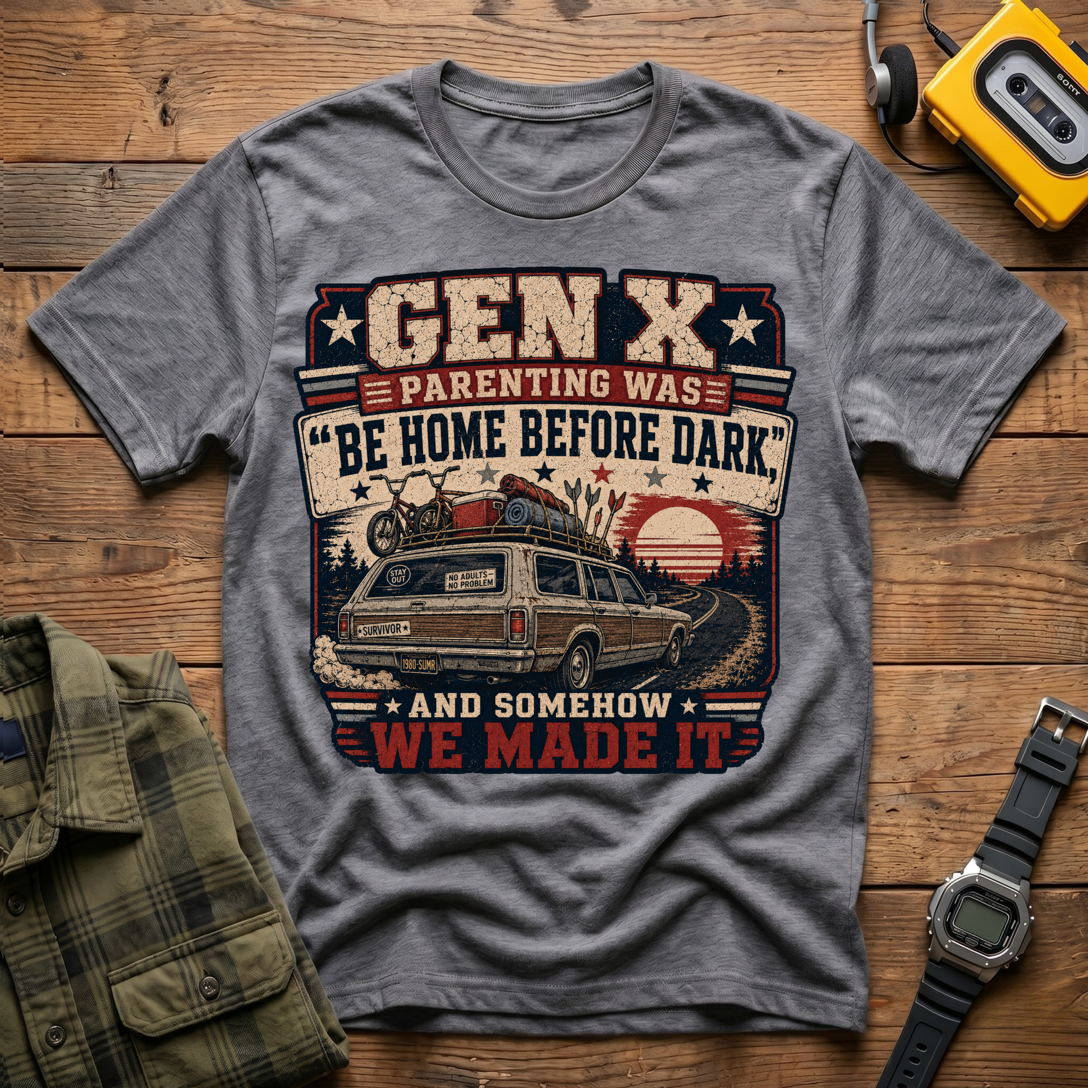 Parenting Was Home Before Dark T-Shirt