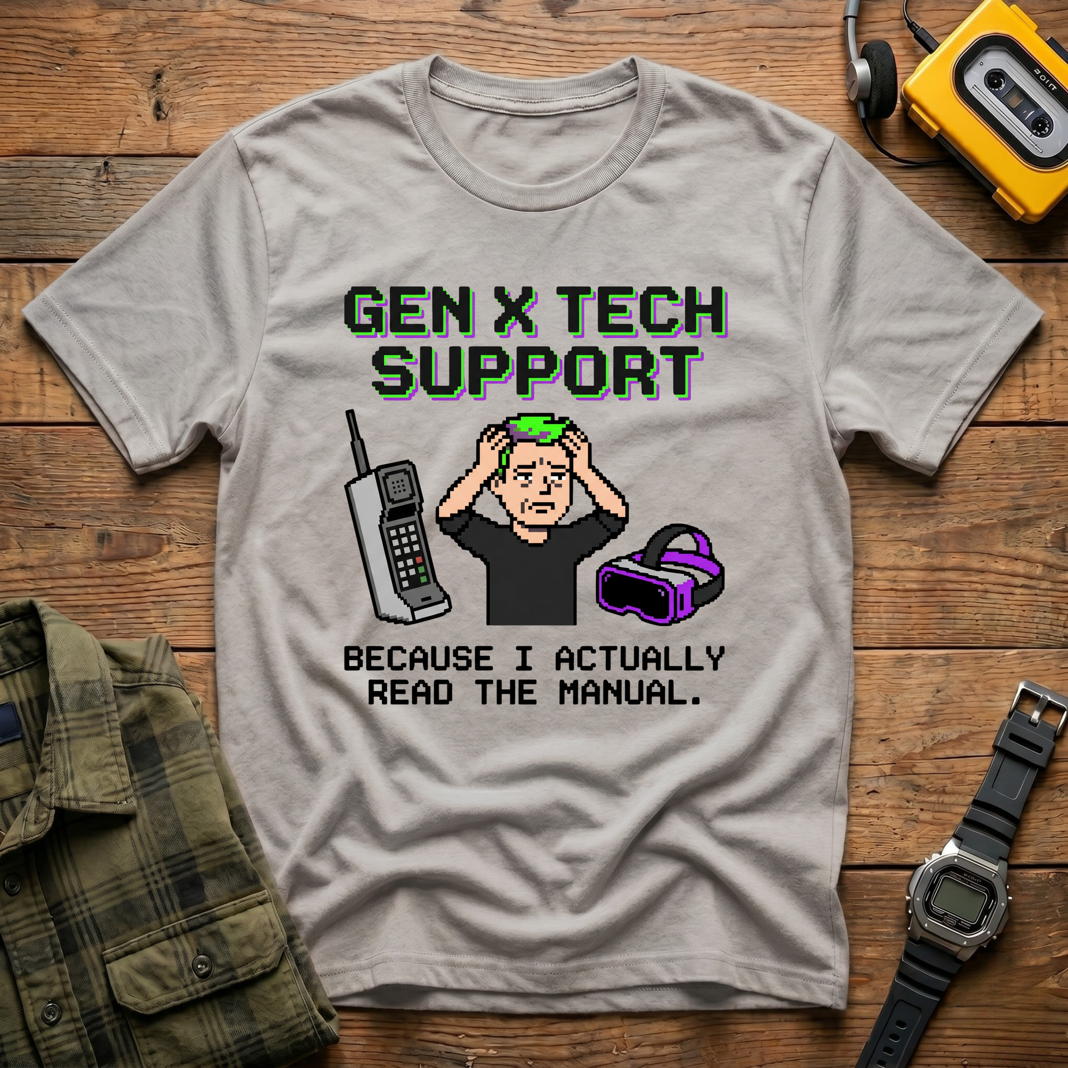 Error 404 I Am the Family Tech Support VR and Mobile T-Shirt