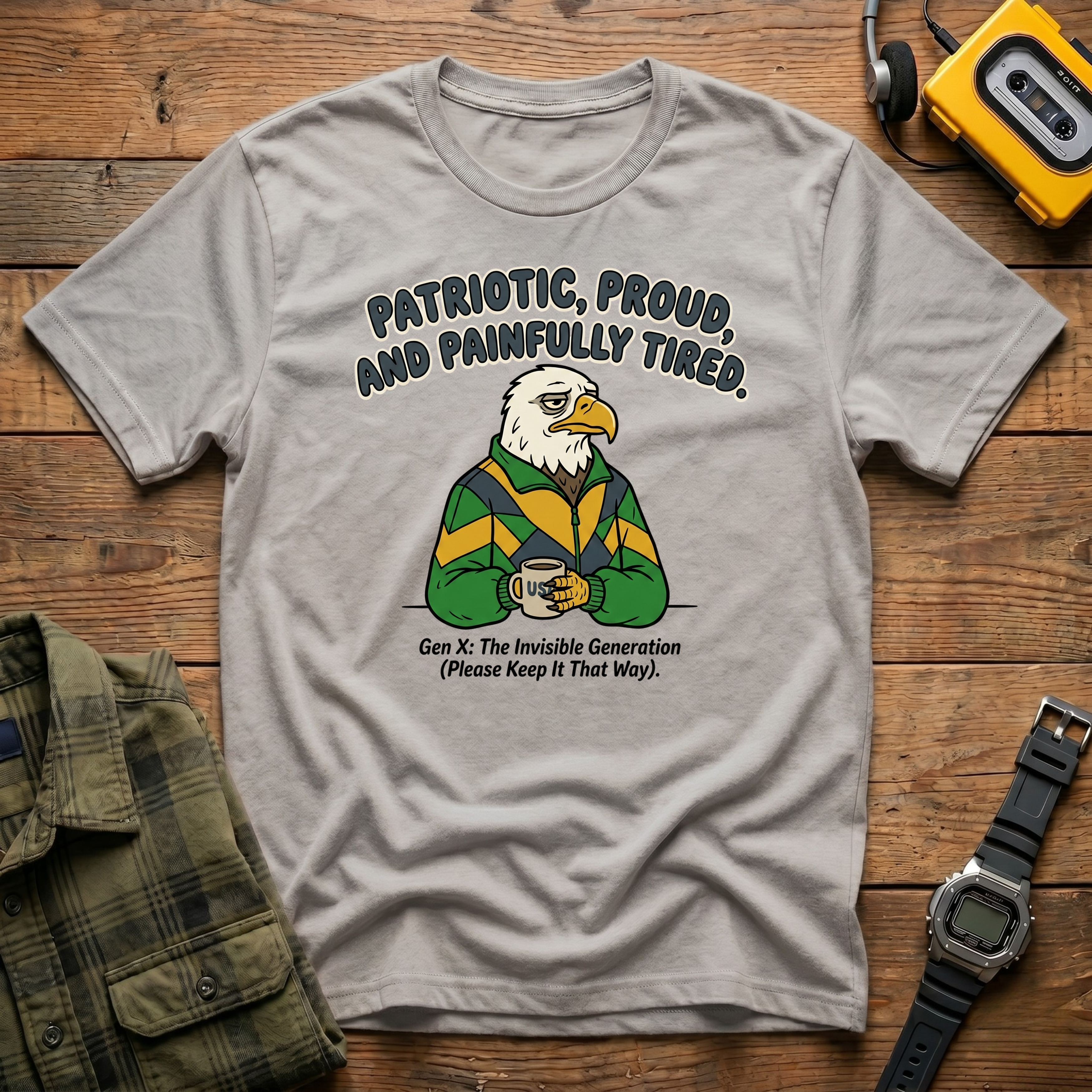 Patriotic Proud and Painfully Tired T-Shirt