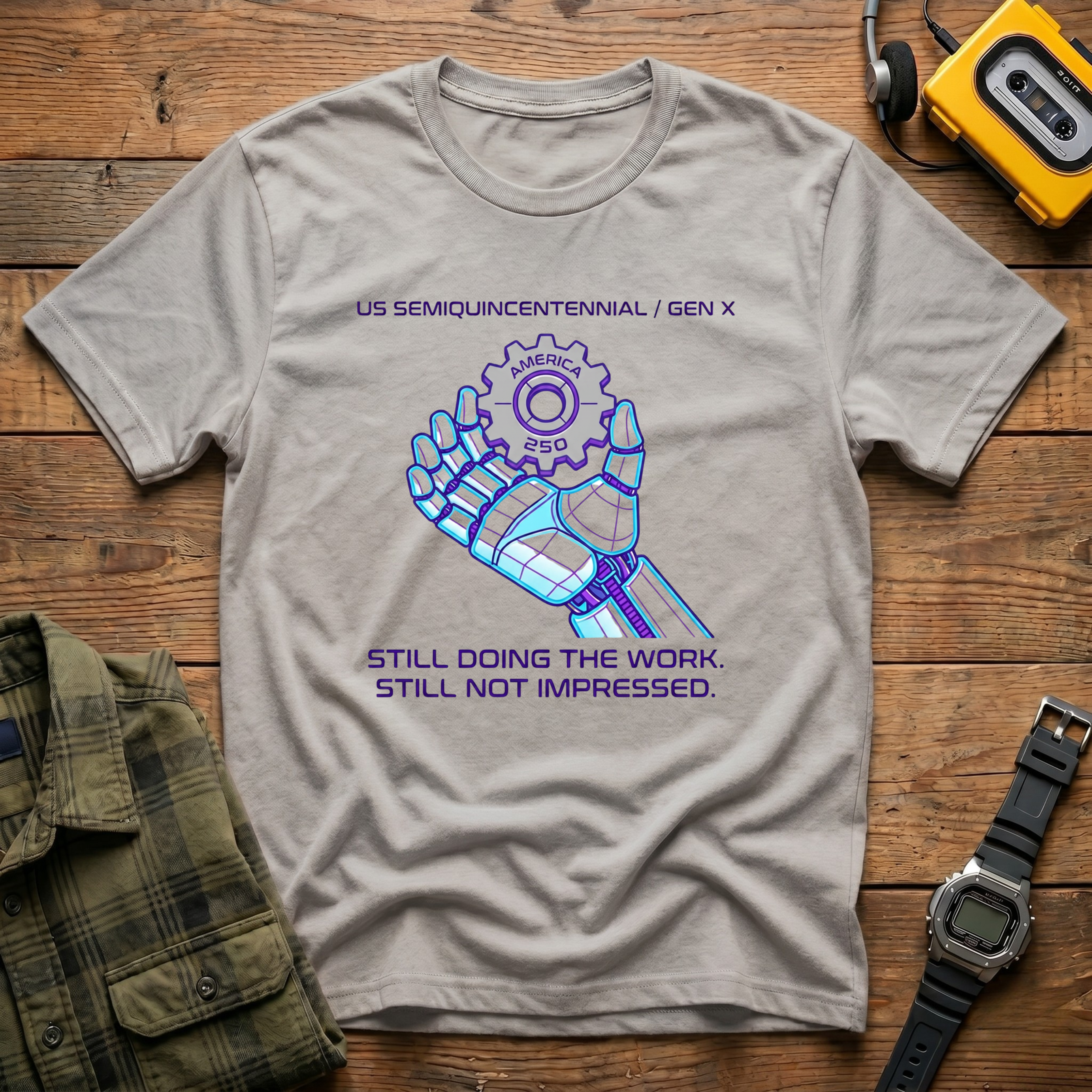 Amercia 250 Unimpressed Robot Hand  T-Shirt