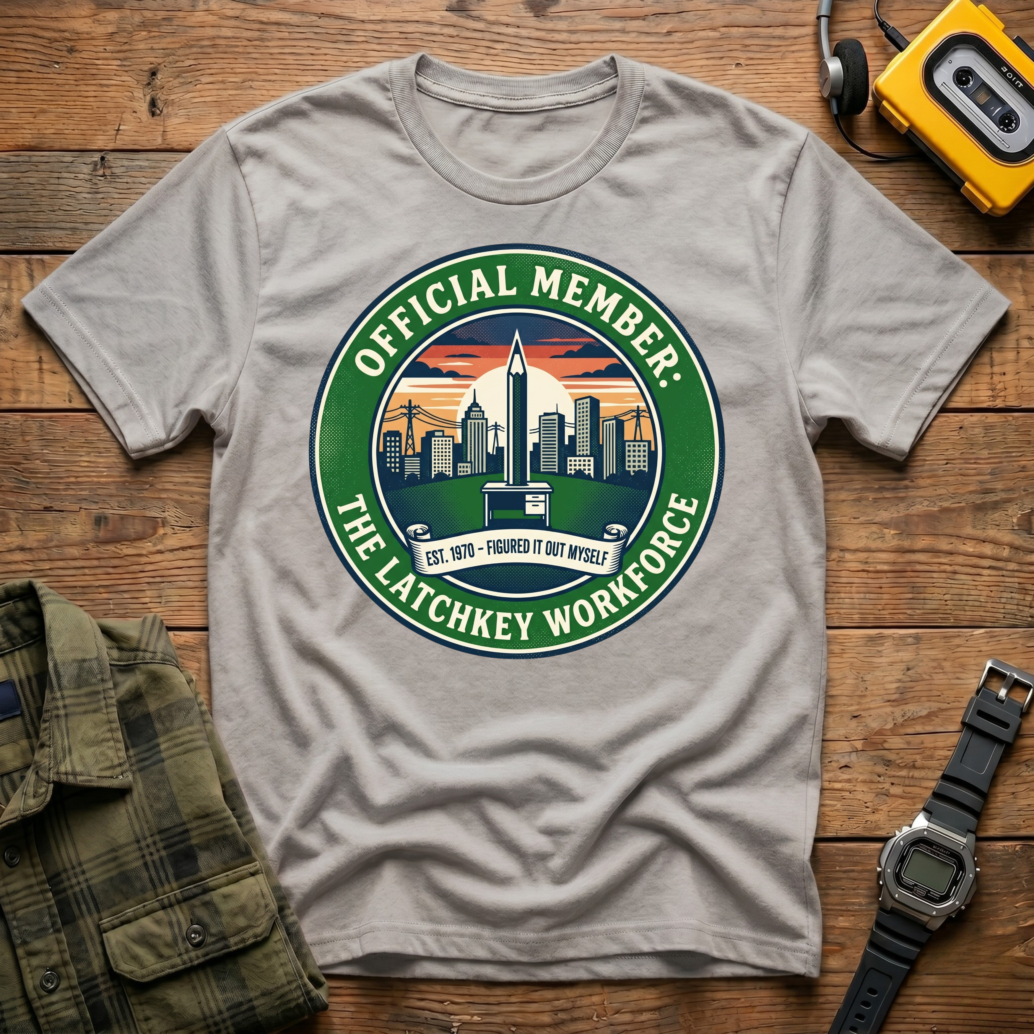 Latchkey Workforce Pencil Logo T-Shirt