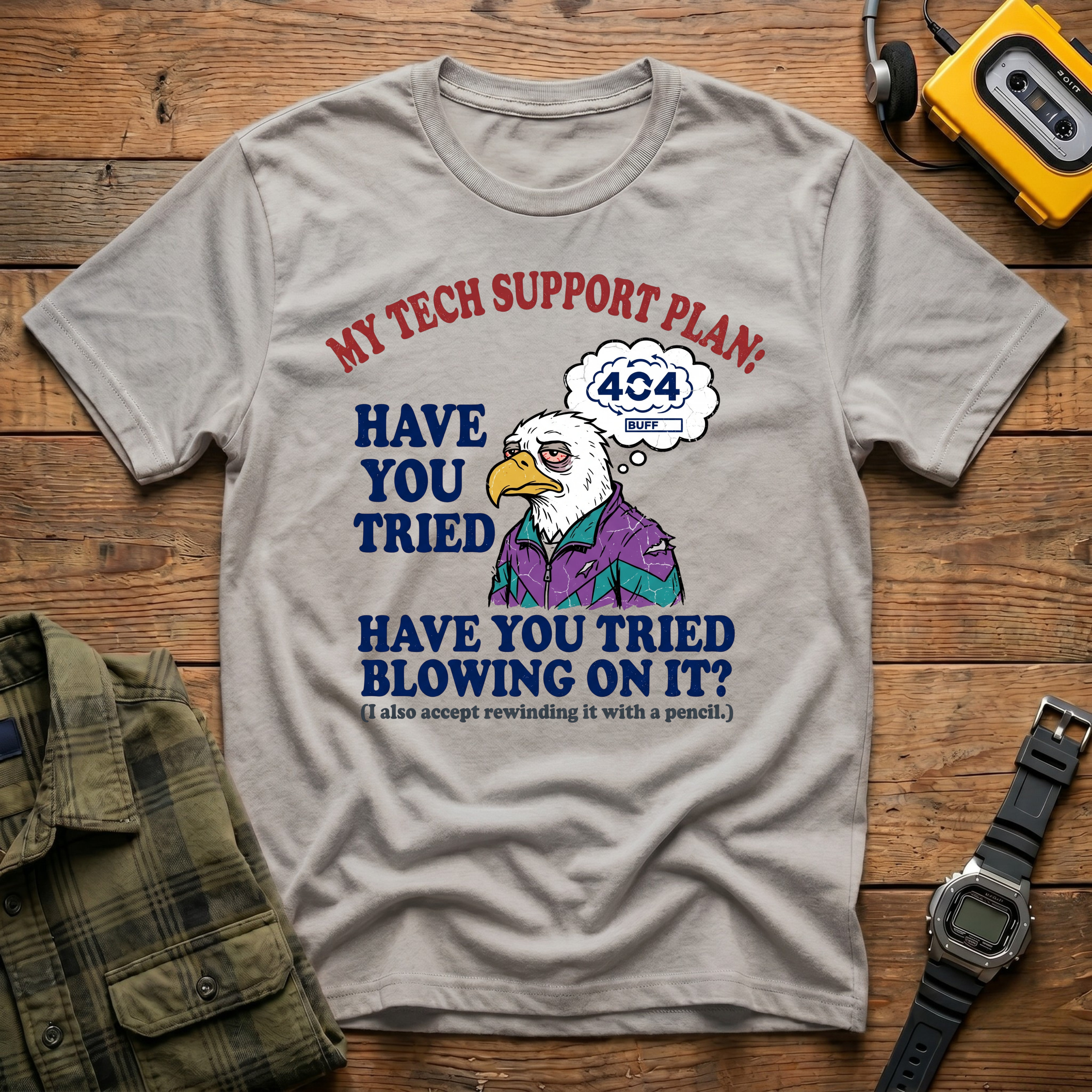 Blowing Eagle Tech Support T-Shirt