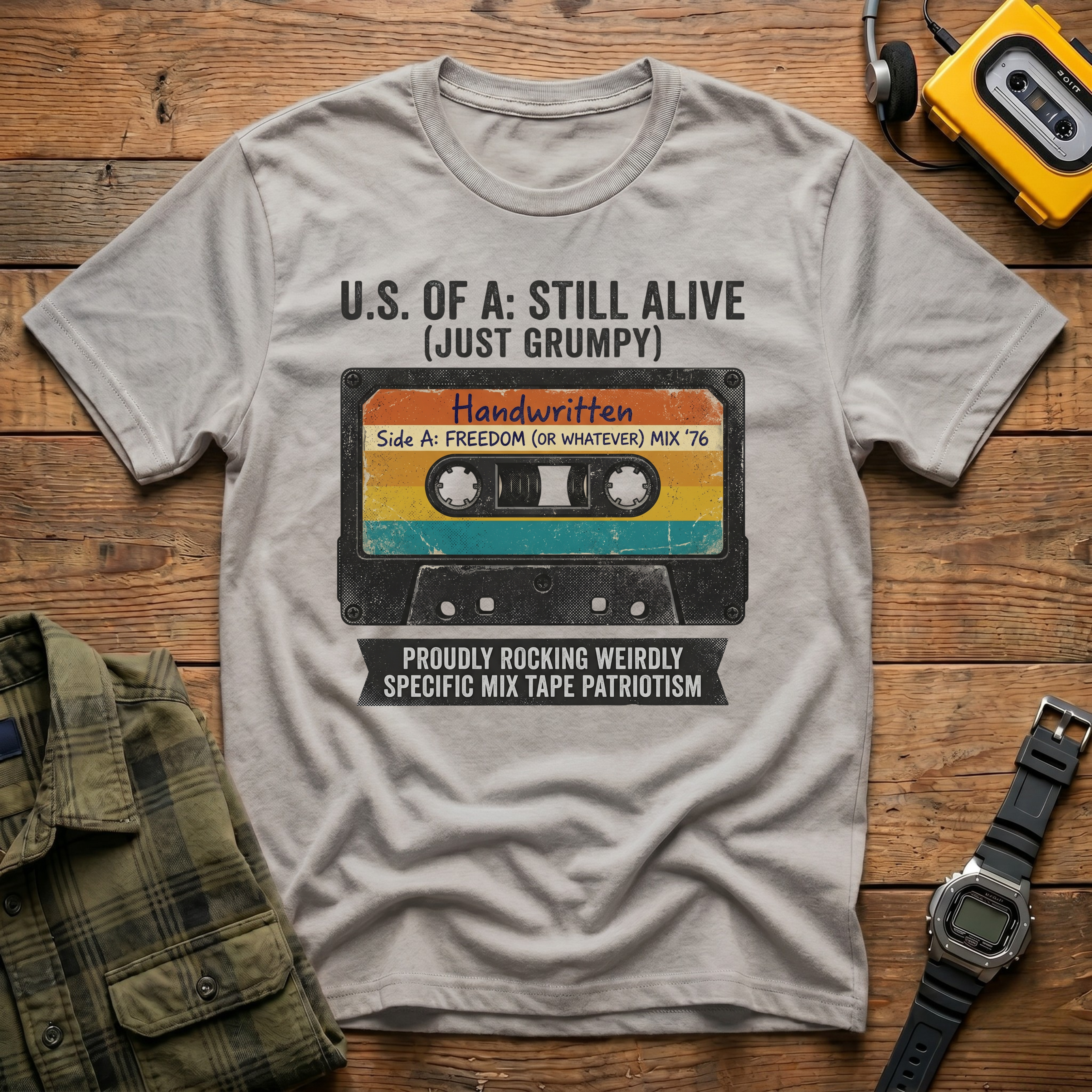 U.S Of A: Still Alive Just Grumpy  CassetteT-Shirt