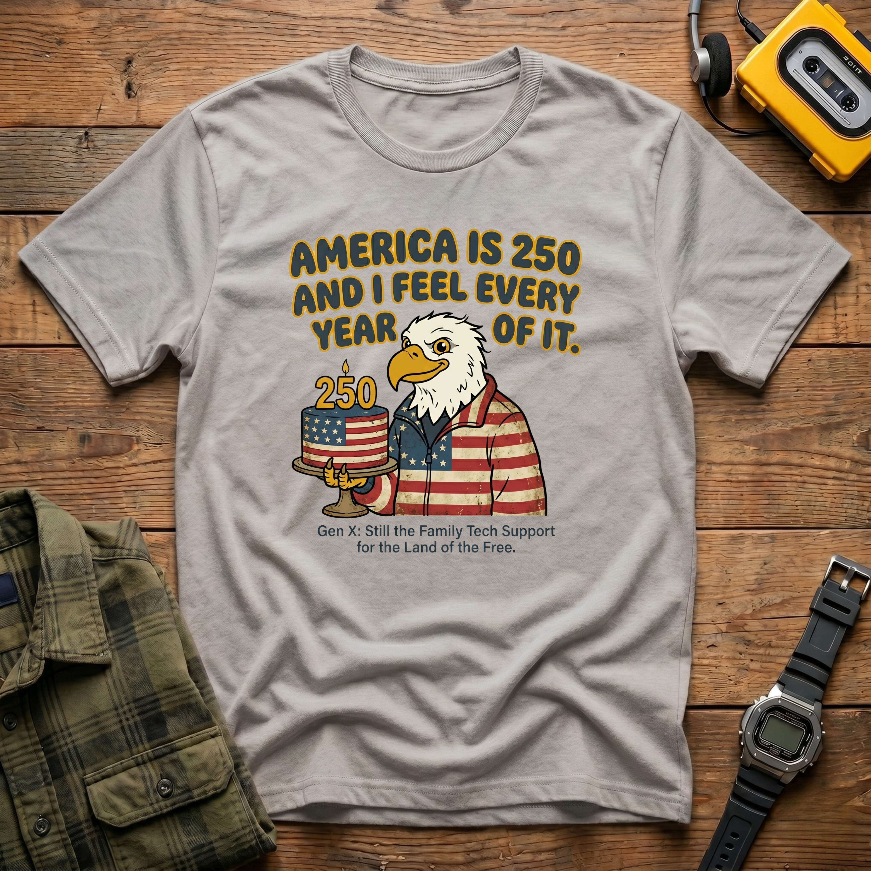 America 250 Feeling Every Year of It Eagle T-Shirt