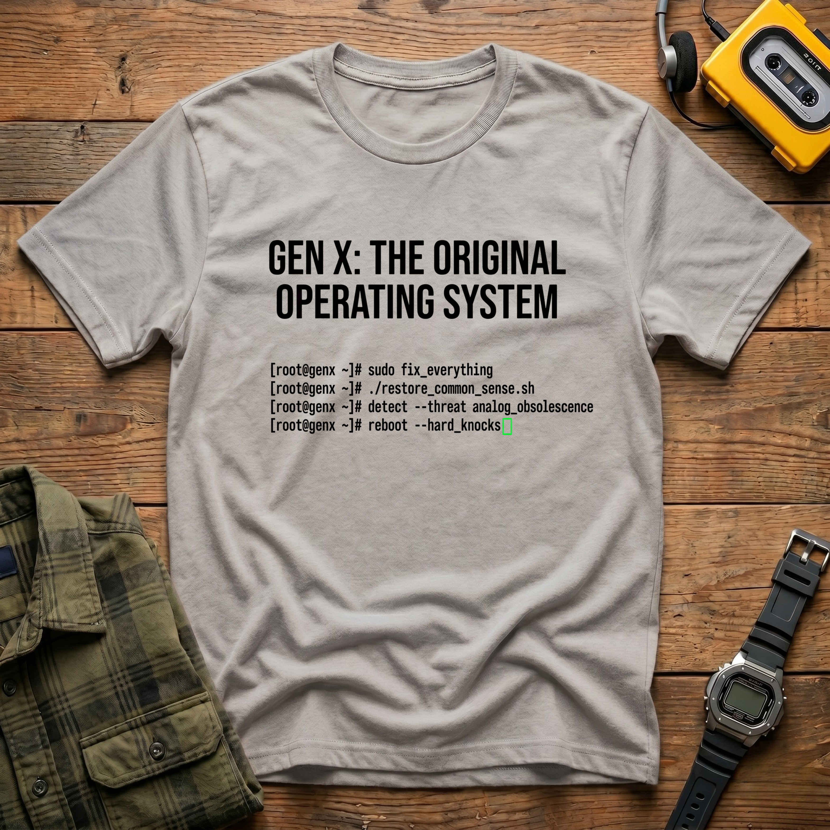 Gen X Original Operating System data T-Shirt
