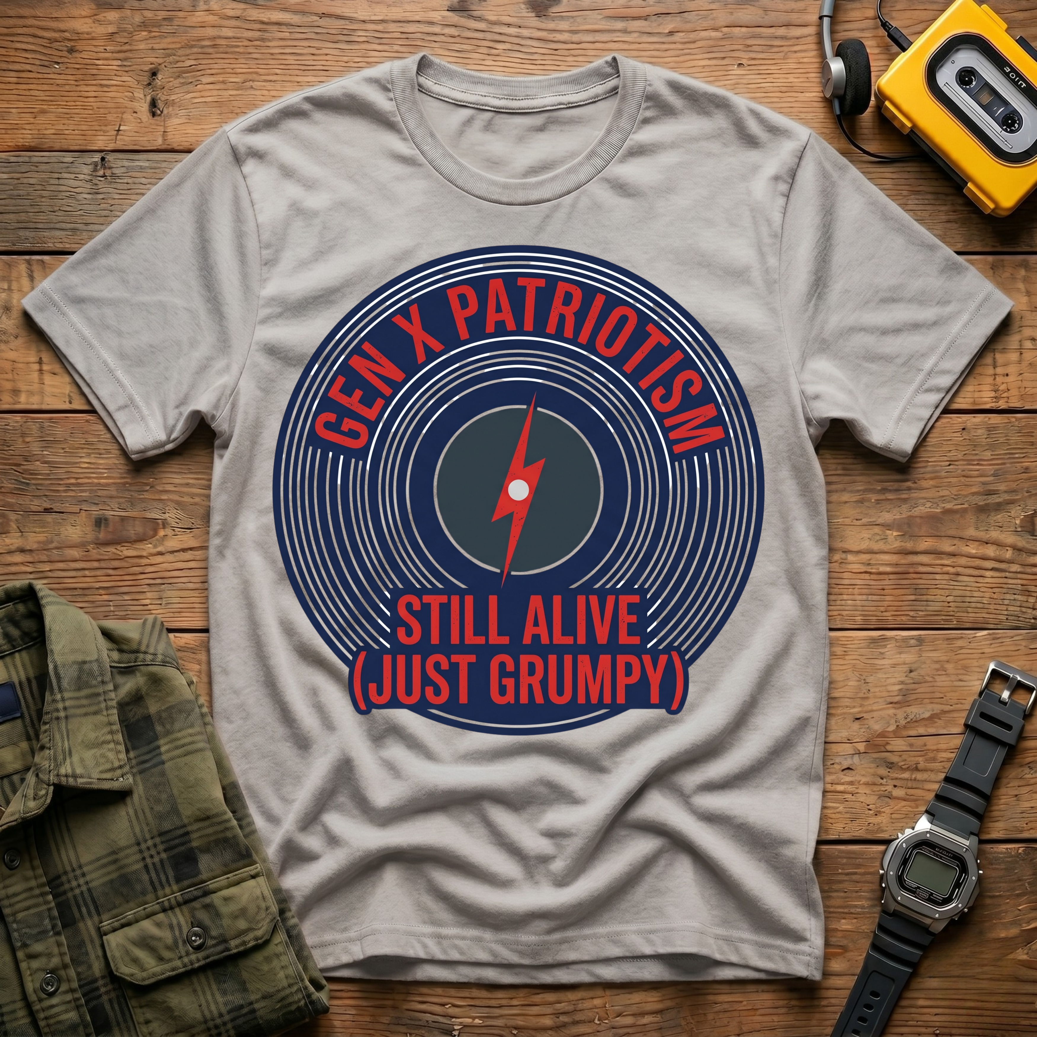 Still Alive Just Grumpy Vinyl  T-Shirt