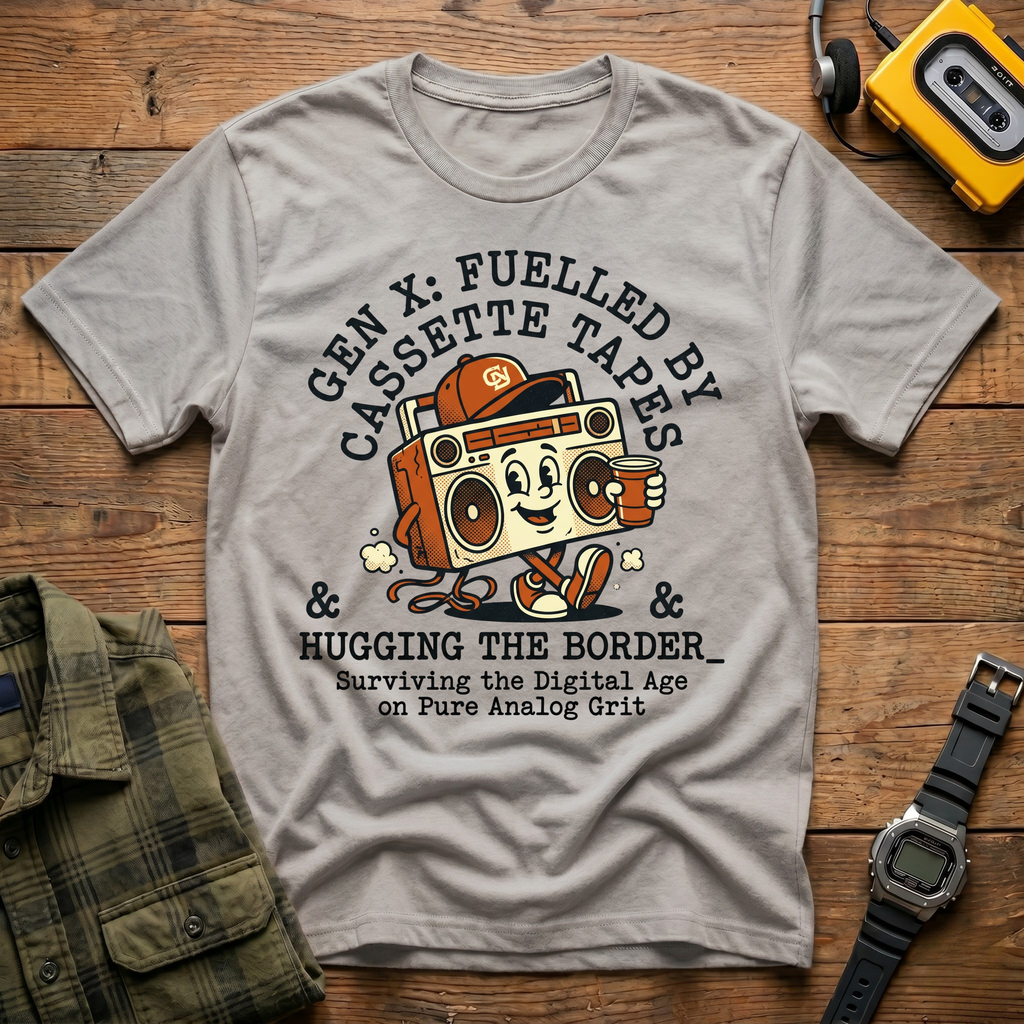 Gen X_ Fueled by Cassette Tapes T-Shirt
