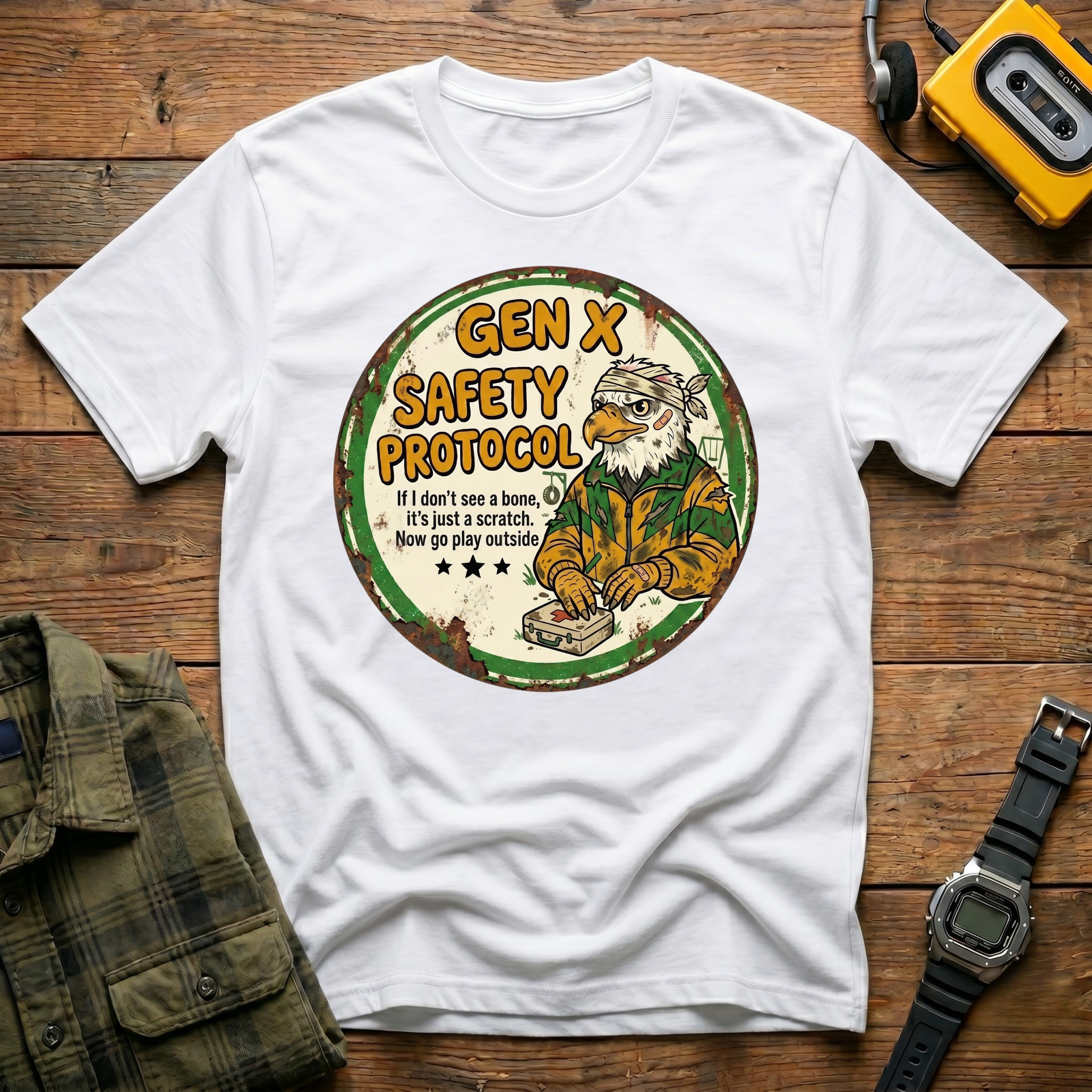 Gen X Safety Protocol IF I Don't See a Bone Sticking Out T-Shirt