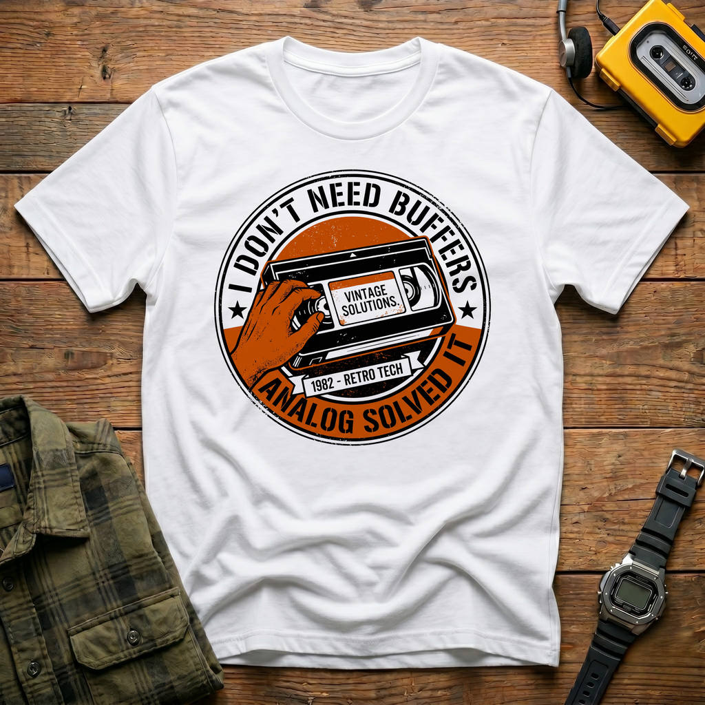 I Don't Need Buffers Circle Tape T-Shirt